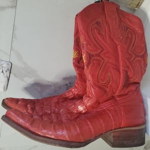 Mens Crocodile Print  Boots 8.5